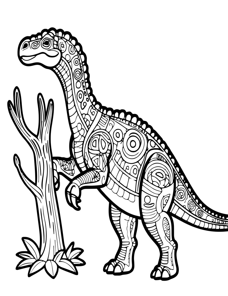 Therizinosaurus - free printable coloring page