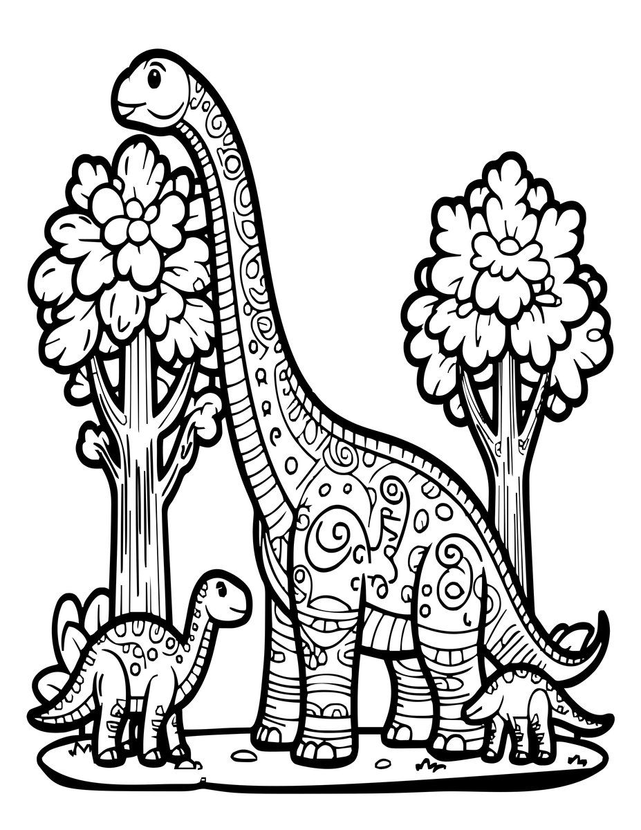 Brachiosaurus - free printable coloring page