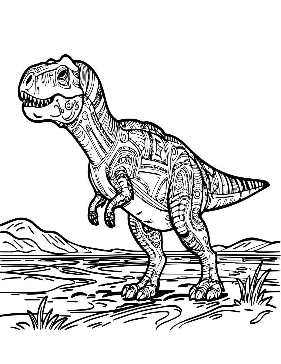 Giganotosaurus - free printable coloring page