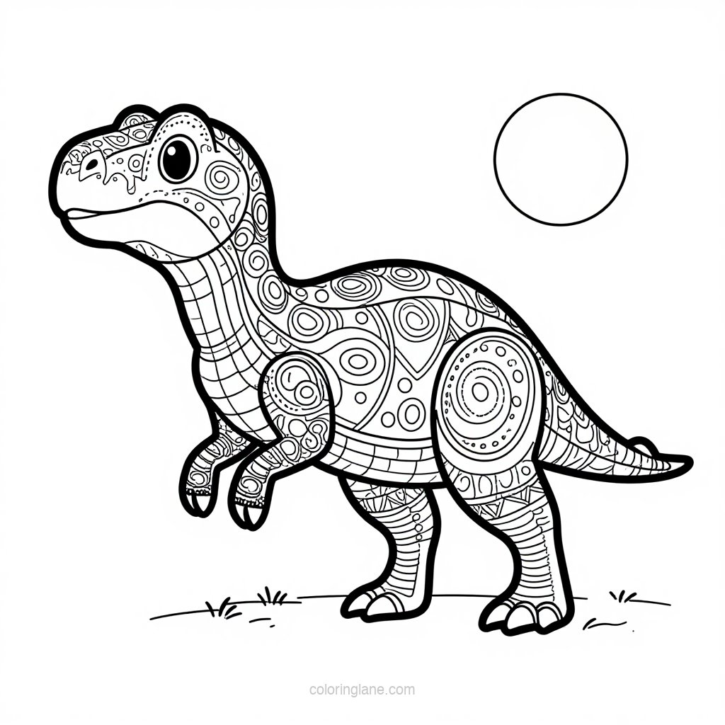 Troodon - free printable coloring page