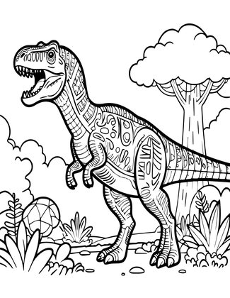 Allosaurus - Free printable coloring page