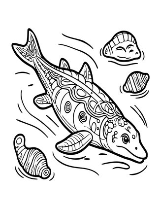 Plesiosaurus - Free printable coloring page