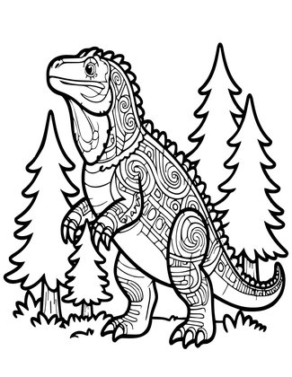 Iguanodon - Free printable coloring page