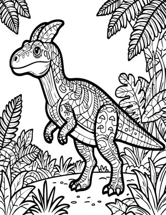 Dilophosaurus - Free printable coloring page
