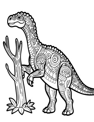 Therizinosaurus - Free printable coloring page