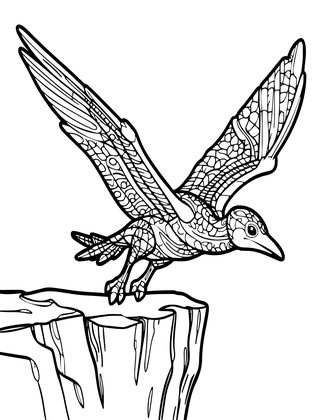 Quetzalcoatlus - Free printable coloring page