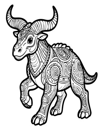 Carnotaurus - Free printable coloring page