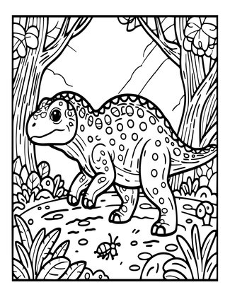 Compsognathus - Free printable coloring page
