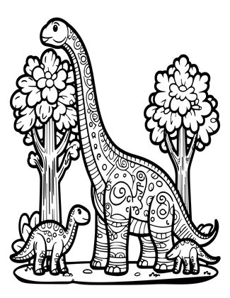 Brachiosaurus - Free printable coloring page