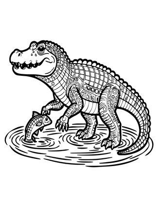 Baryonyx - Free printable coloring page