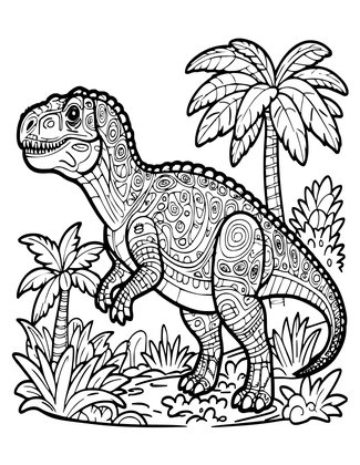 Ceratosaurus - Free printable coloring page