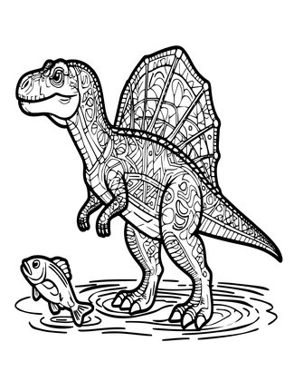 Spinosaurus - Free printable coloring page