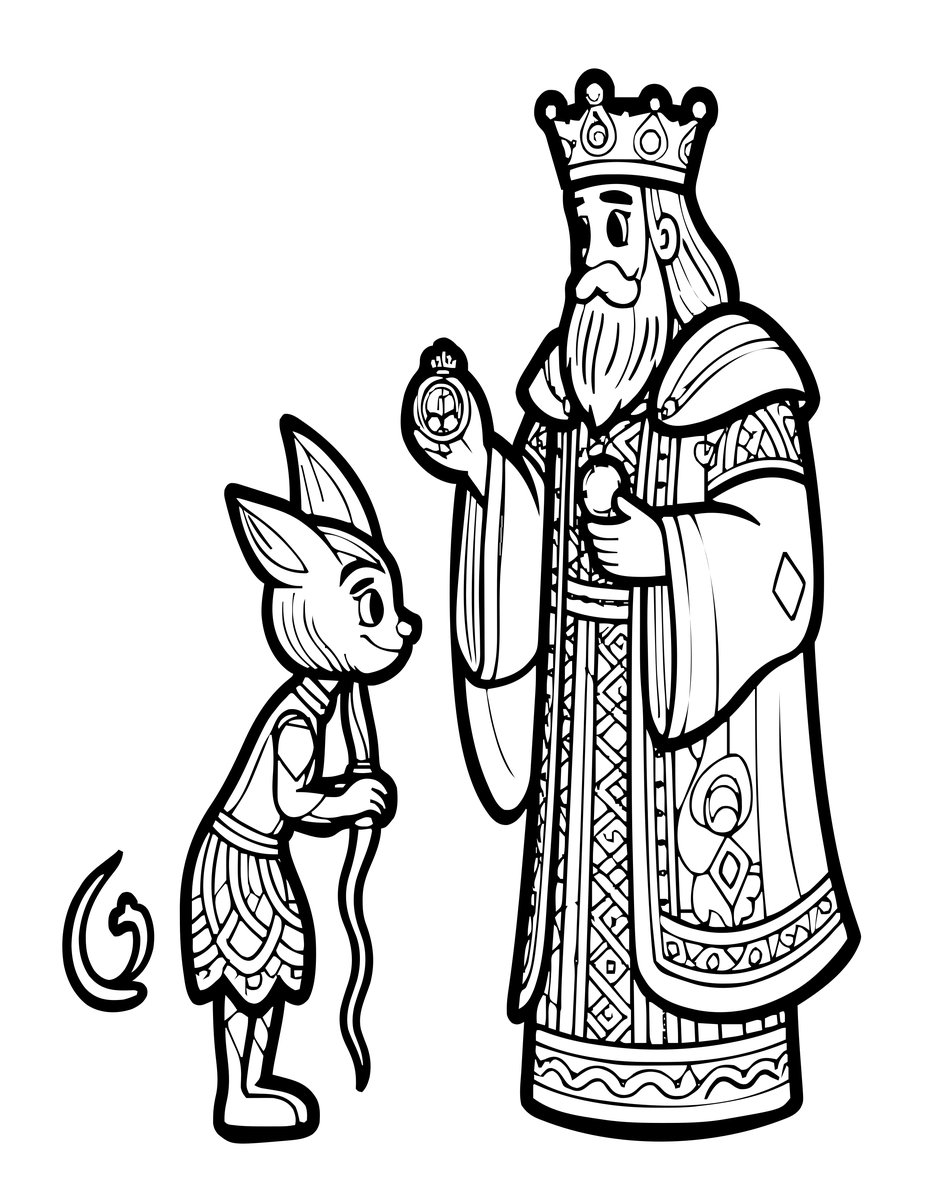 Ancient Solomon - free printable coloring page