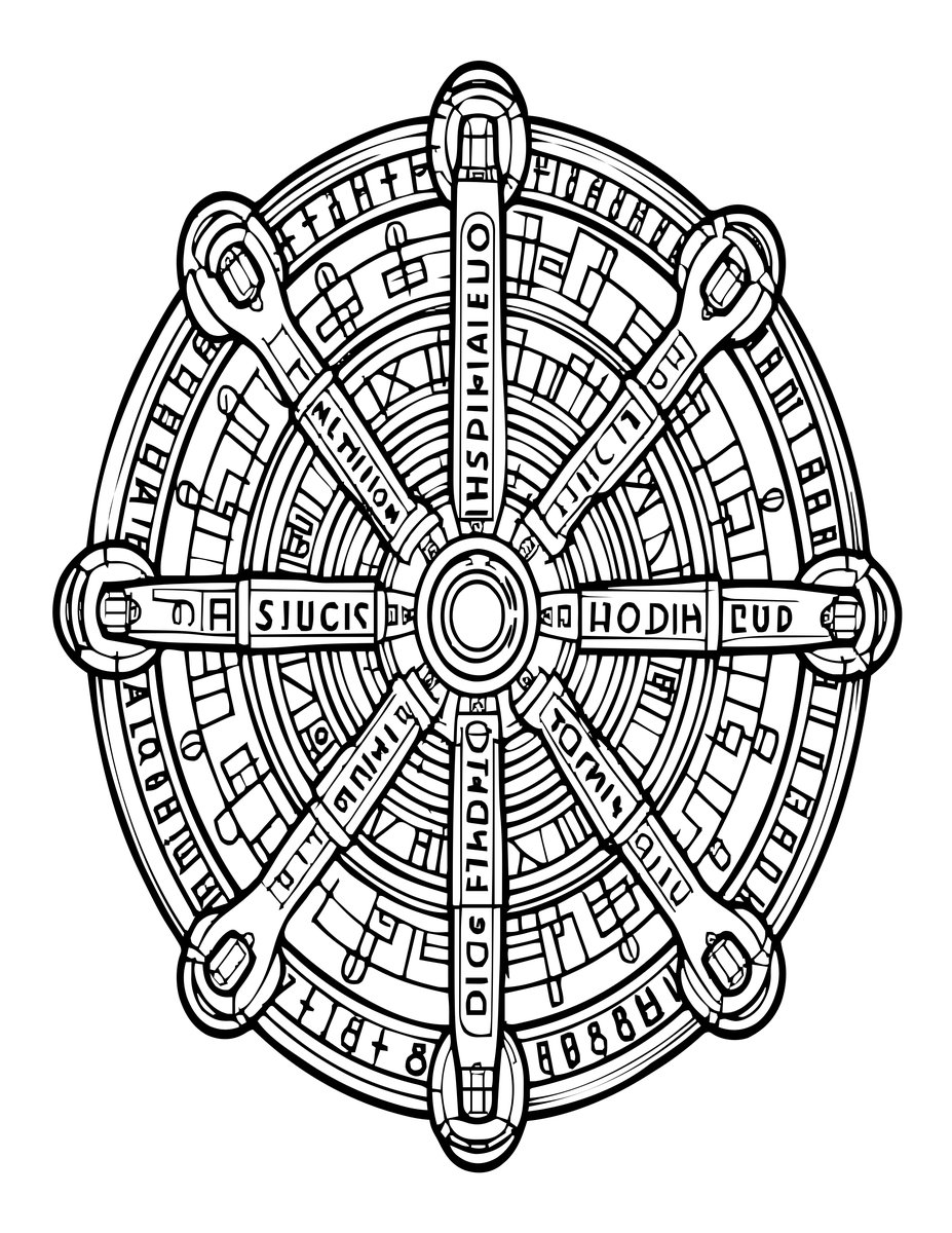 Ancient Binding - free printable coloring page