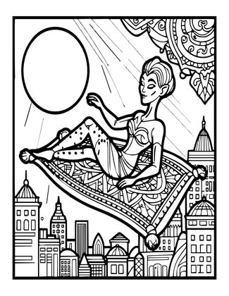 Carpet Ride - Free printable coloring page