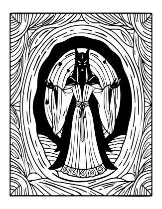 Shadow Djinn - Free printable coloring page