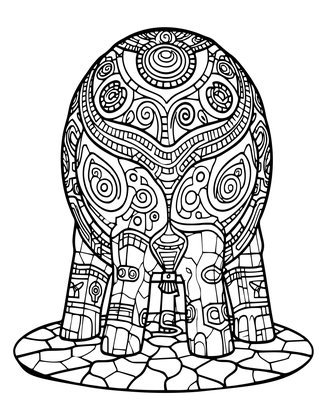 Earth Djinn - Free printable coloring page