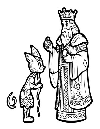 Ancient Solomon - Free printable coloring page