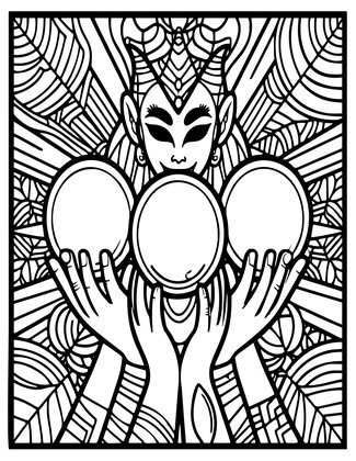 Three Wishes - Free printable coloring page