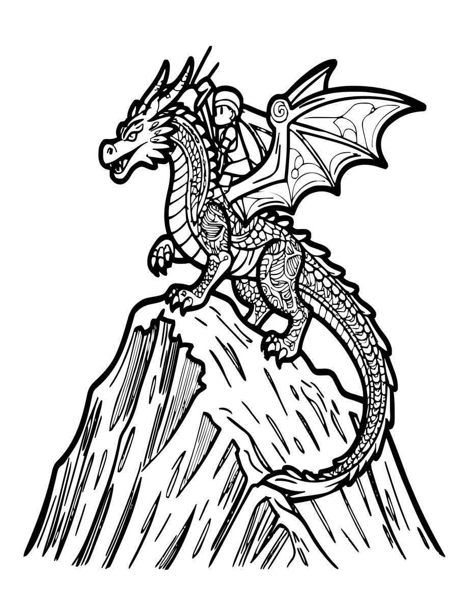 Mountain Ascent - free printable coloring page