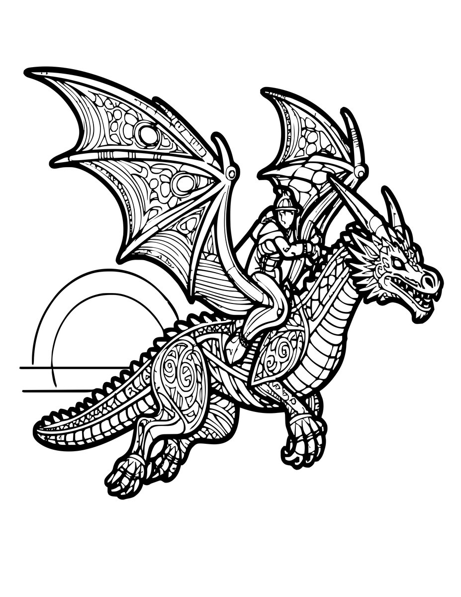 Sunset Glide - free printable coloring page