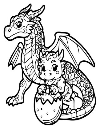 Egg Hatching - Free printable coloring page