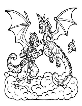 Aerial Battle - Free printable coloring page