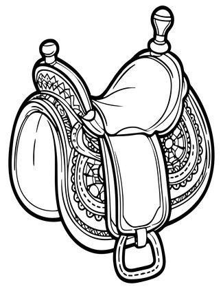 Dragon Saddle - Free printable coloring page