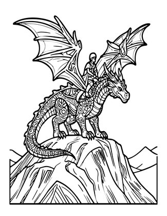 Dragon Scout - Free printable coloring page