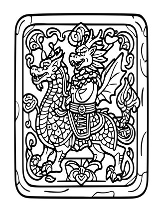 Ancient Rider - Free printable coloring page