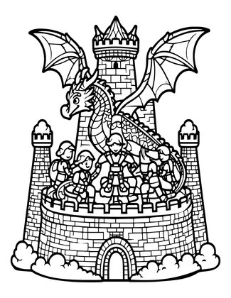 Dragon Rider Academy - Free printable coloring page