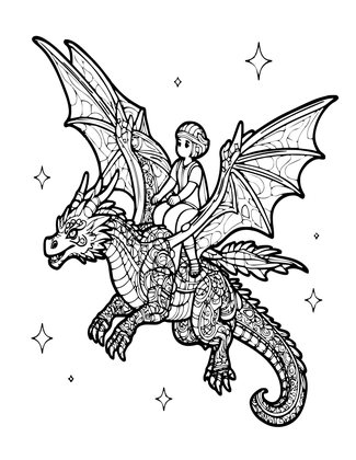 Night Flight - Free printable coloring page