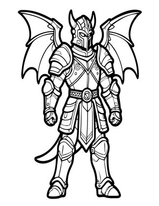 Rider Armor - Free printable coloring page