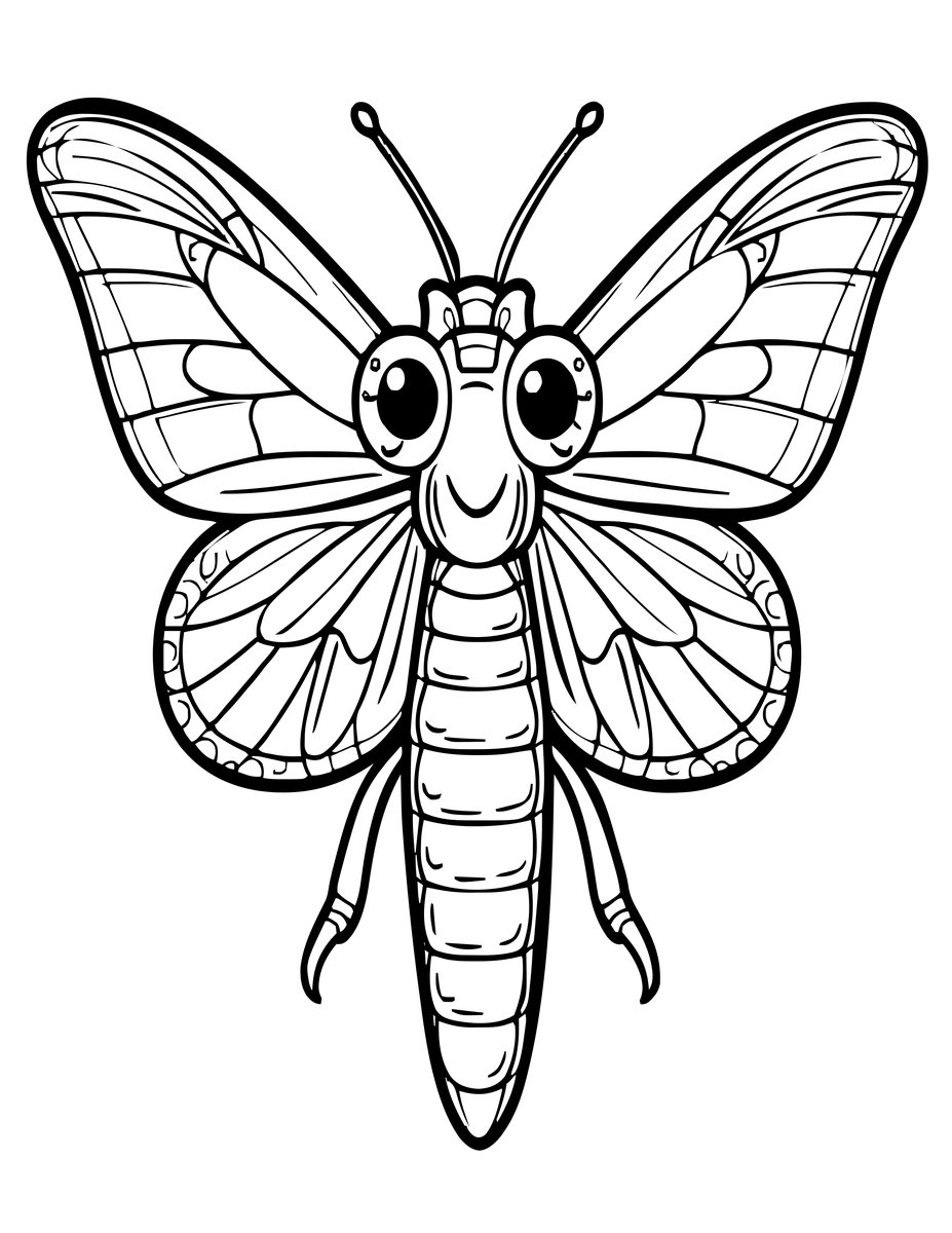 Green Darner - free printable coloring page
