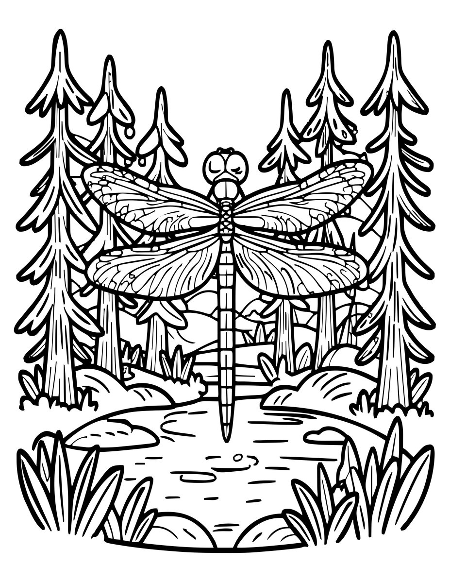 Boreal Forest - free printable coloring page