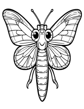 Green Darner - Free printable coloring page