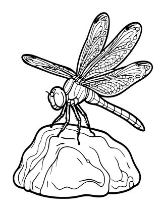 Skimmer on Rock - Free printable coloring page