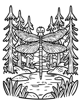 Boreal Forest - Free printable coloring page