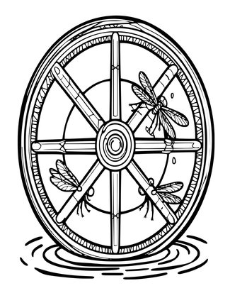 Pair in Tandem - Free printable coloring page