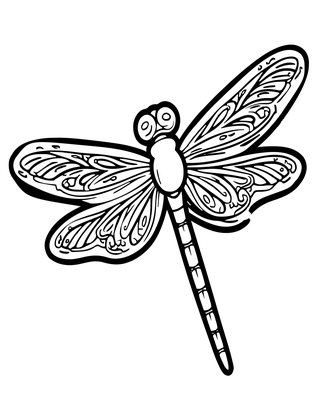 Dragonfly Jewelry - Free printable coloring page