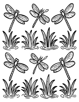 Dragonfly Pattern - Free printable coloring page