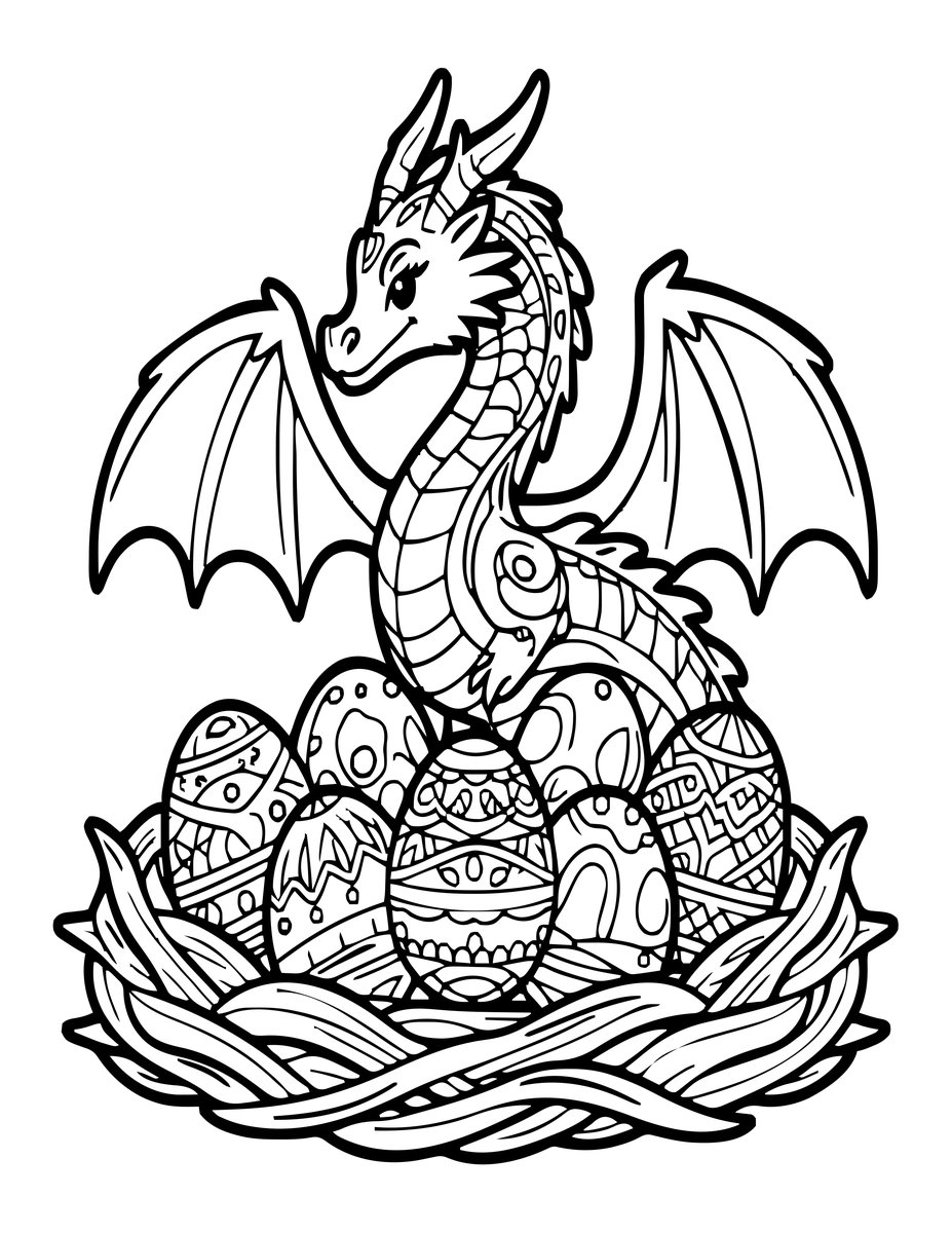 Dragon Nest - free printable coloring page