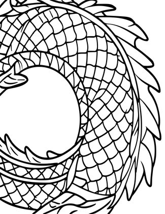 Dragon Scale Detail - Free printable coloring page