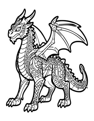 Wyvern - Free printable coloring page