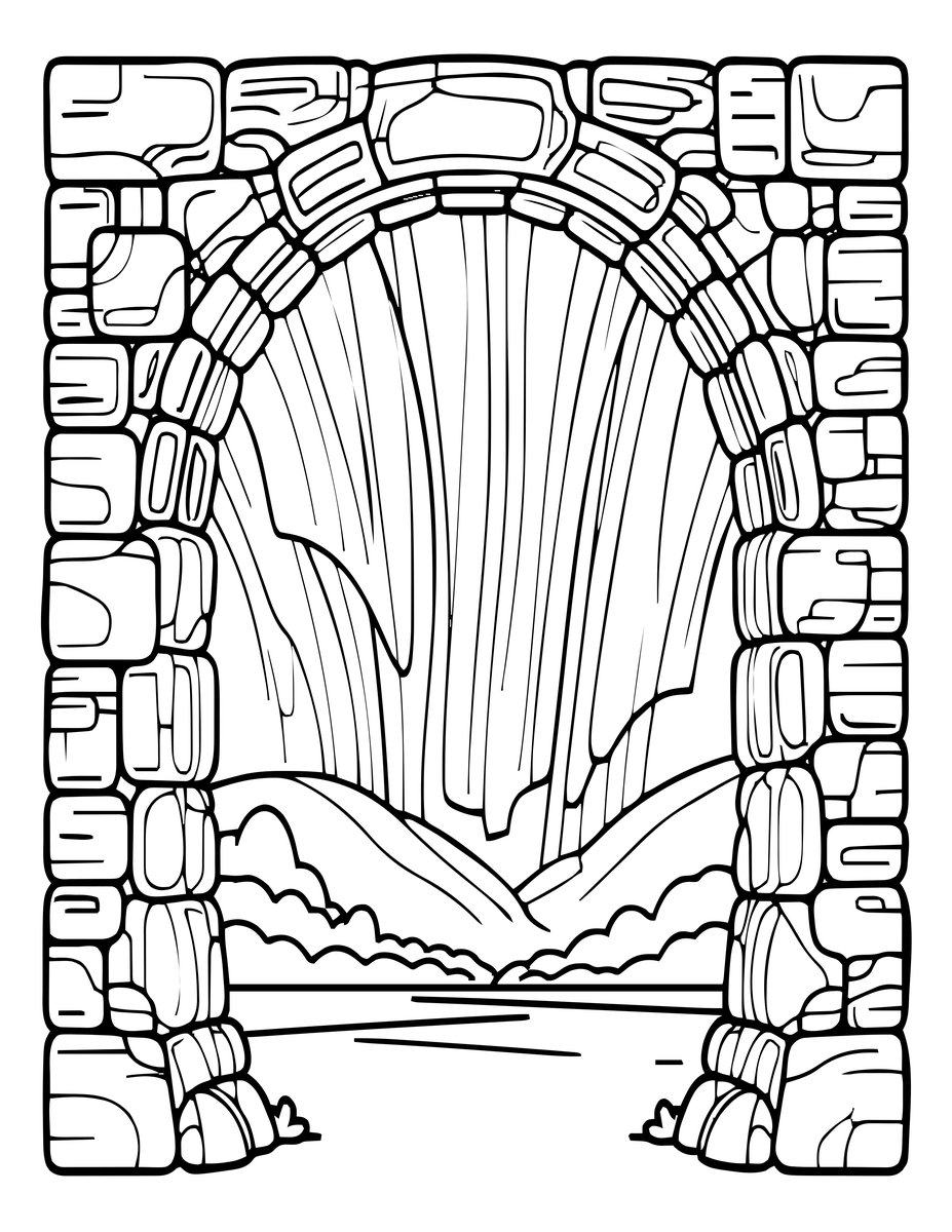 Aurora Arch - free printable coloring page