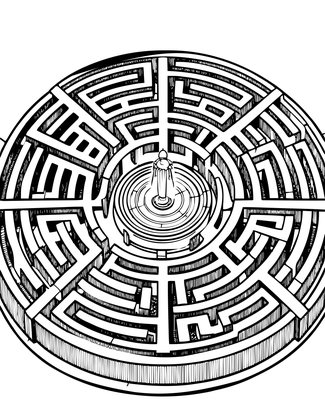 Labyrinth Garden - Free printable coloring page