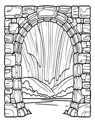 Aurora Arch - Free printable coloring page