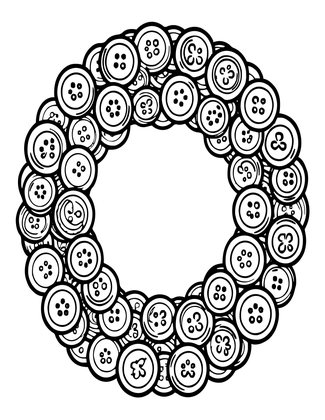 Minimalist Wreath - Free printable coloring page