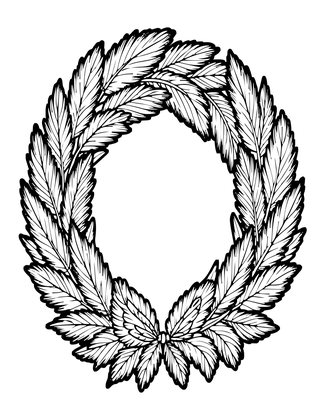 Pampas Grass Wreath - Free printable coloring page