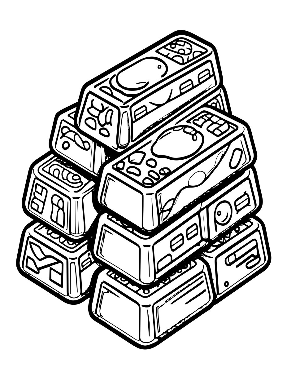 Mithril Ingots - free printable coloring page